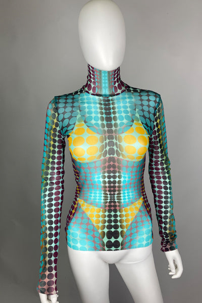 Jean Paul Gaultier Dot Mesh Top