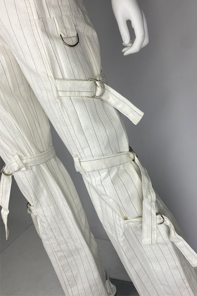 Pin Stripe Bondage Trousers