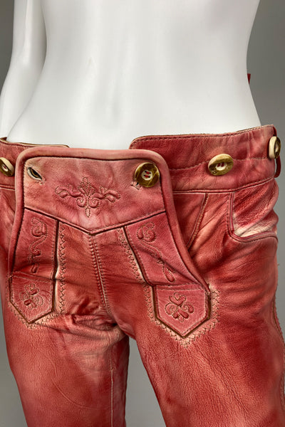 Pink Leather Lederhosen