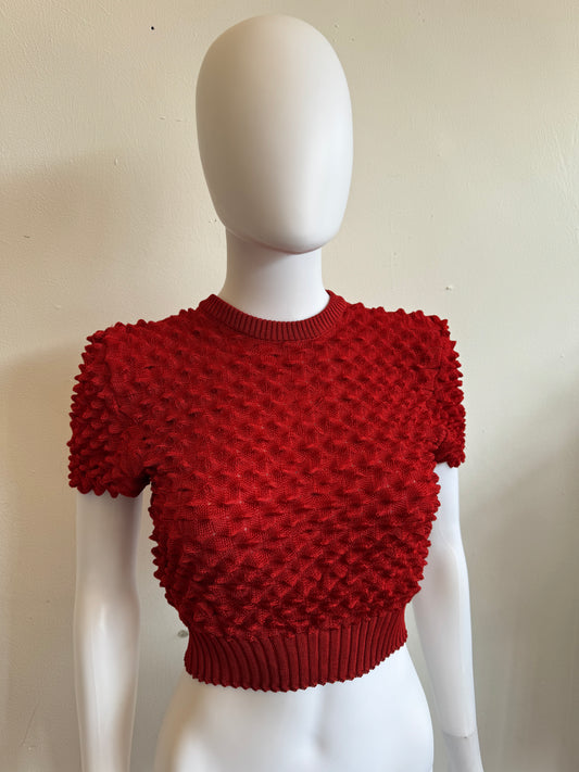 Chet Lo Designer Spike Red Top